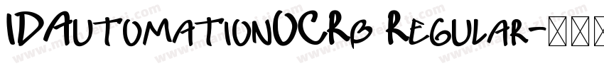 IDAutomationOCRb Regular字体转换